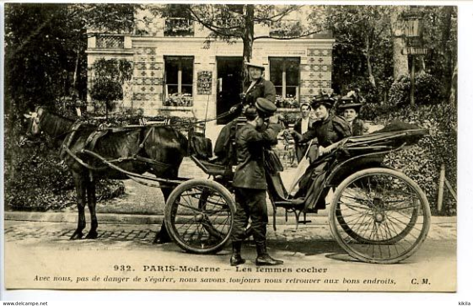 CPA 9 X 14  PARIS  Moderne - Les Femmes Cocher  Avec Nous Pas De Danger De S'égarer, Nous Savons Toujours Nous Retrouver - Public Transport (surface)