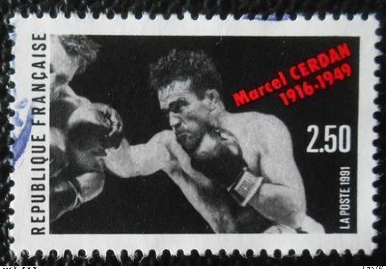 2729 France 1991 Oblitéré  Marcel Cerdan Au Combat - Oblitérés