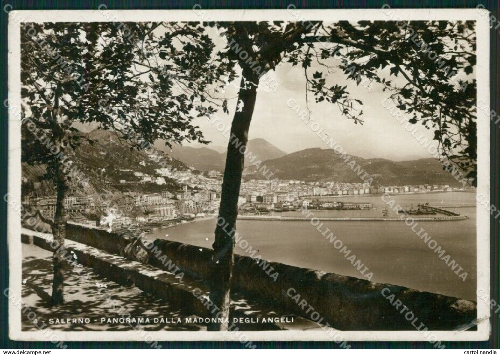 Salerno Città PIEGHINA ABRASA Foto FG Cartolina KB4078 - Salerno