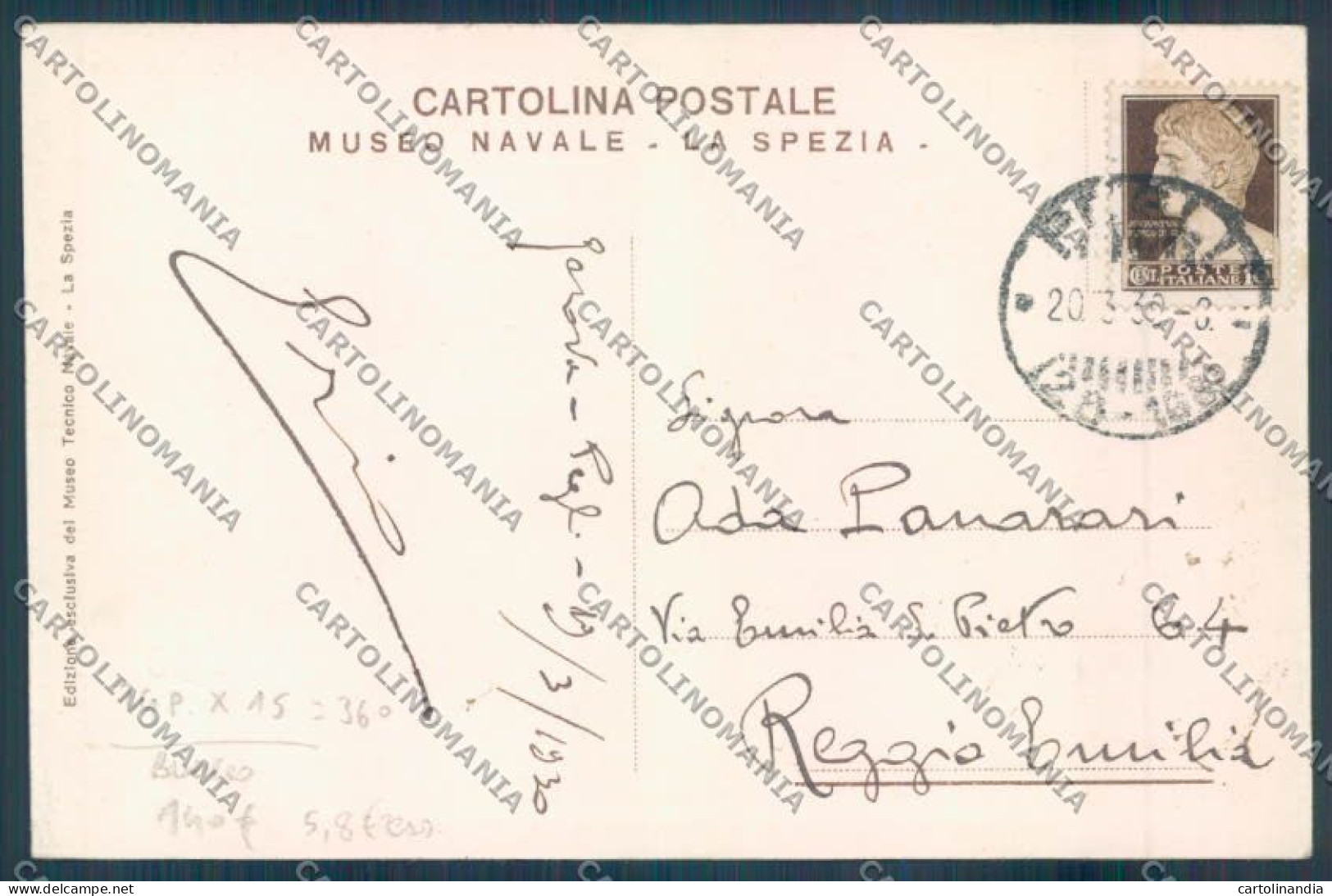 La Spezia Città Museo Navale Alfredo Cappellini Cartolina ZT7025 - La Spezia