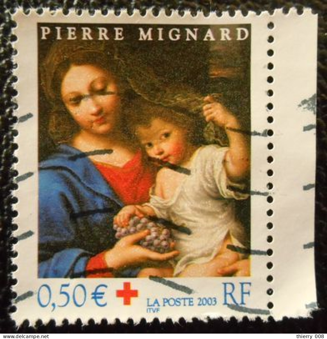 3620 France 2003 Oblitéré  Croix Rouge La Vierge à La Grappe De Pierre Mignard - Used Stamps