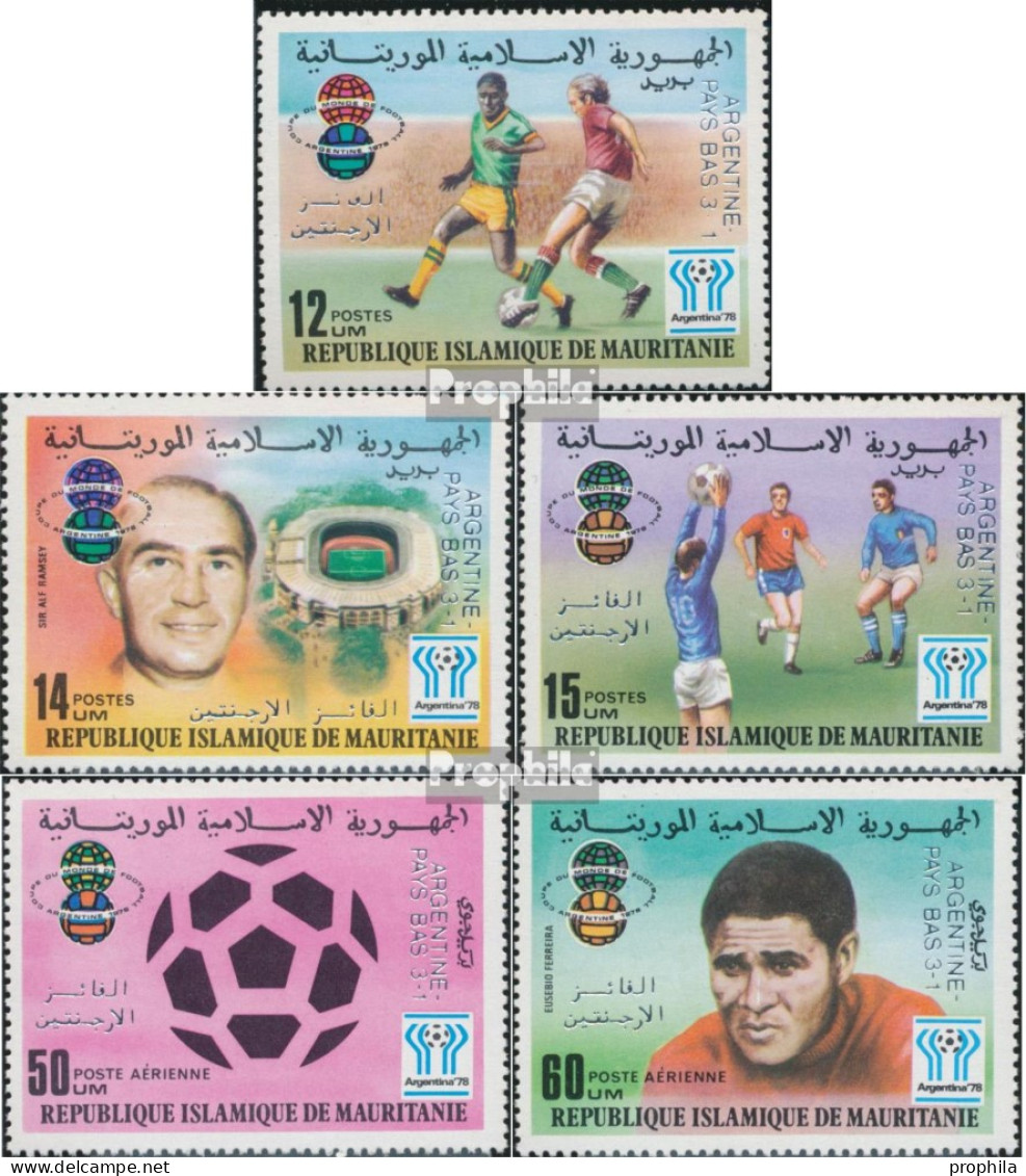 Mauretanien 615-619 (kompl.Ausg.) Postfrisch 1978 Fußball - Mauretanien (1960-...)