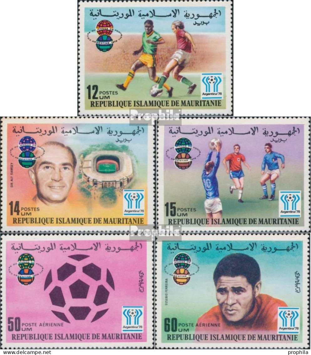 Mauretanien 584-588 (kompl.Ausg.) Postfrisch 1977 Fußball-WM 78, Argentinien - Mauretanien (1960-...)