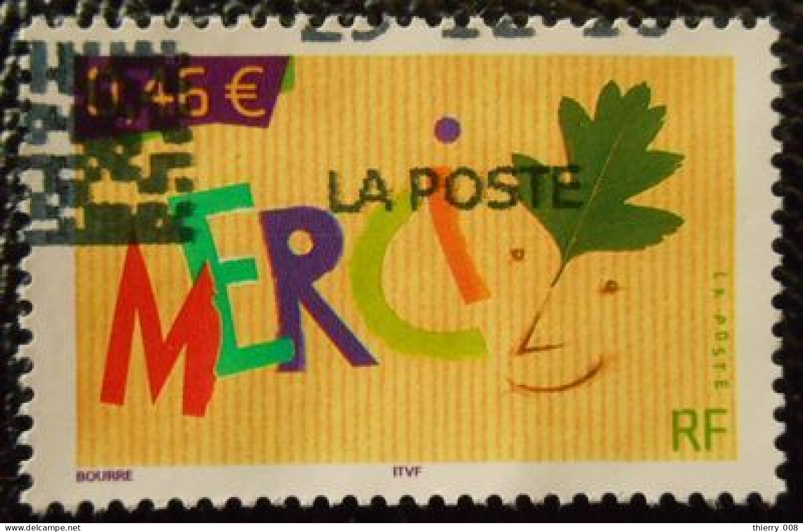 3540 France 2003 Oblitéré  Message Merci - Used Stamps