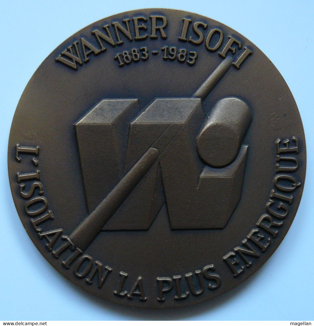 Industrie - 100 Ans De Wanner Isolation - 1883-1983 - Médaille Commémorative En Bronze De Robert Rebatet - Autres & Non Classés