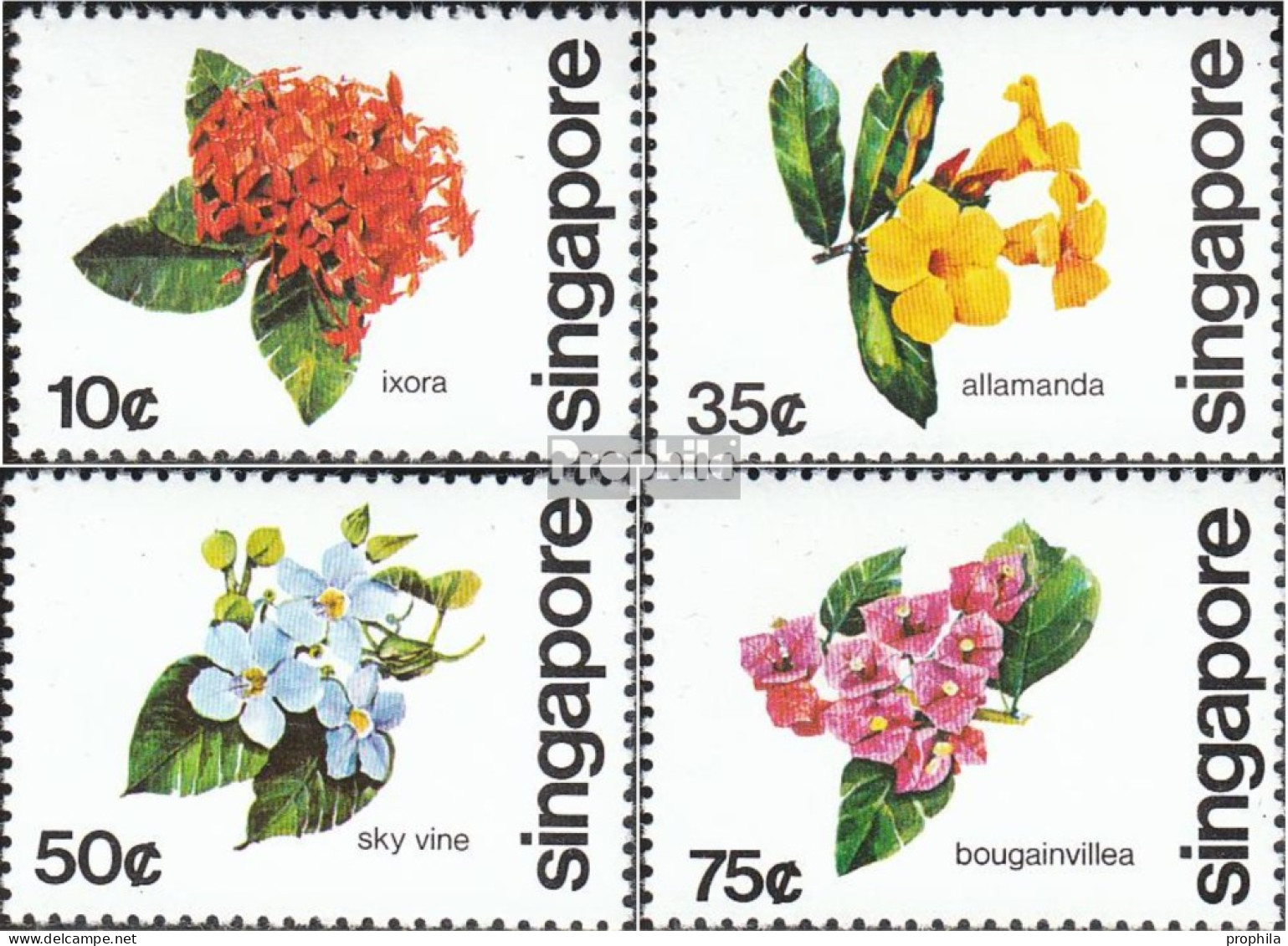 Singapur 369-372 (kompl.Ausg.) Postfrisch 1980 Blüten - Singapore (1959-...)