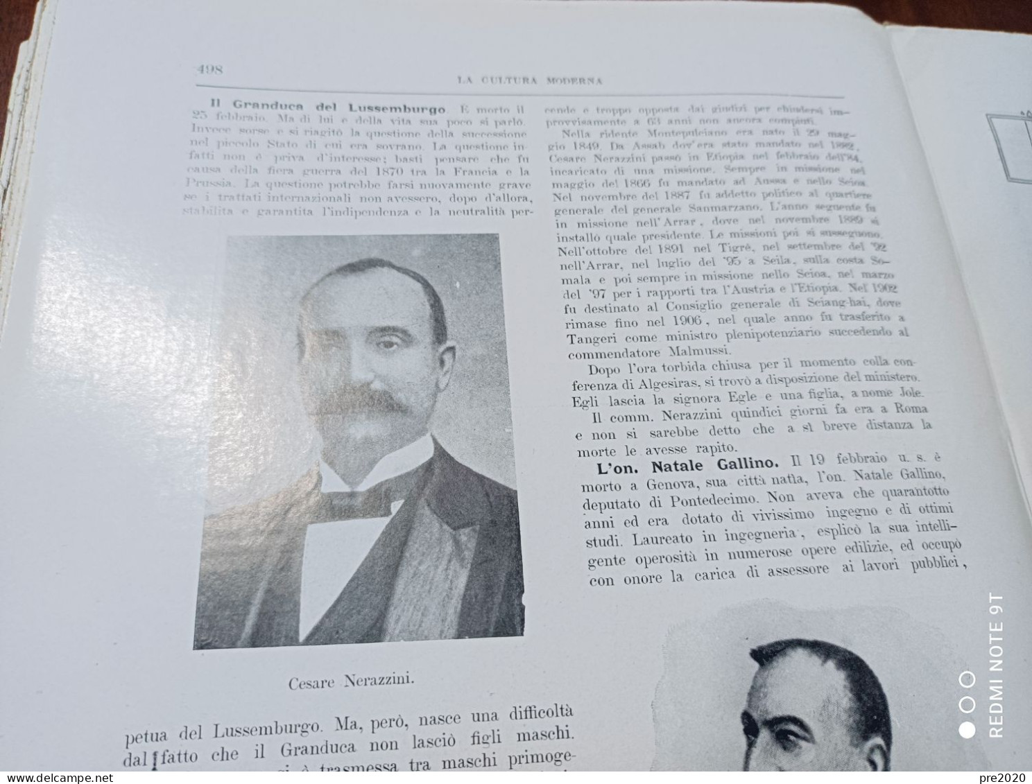 LA CULTURA MODERNA 1912 EDMONDO DE AMICIS BORDIGHERA MONTEPULCIANO GUSTAVO MODENA ADELAIDE RISTORI - Otros & Sin Clasificación