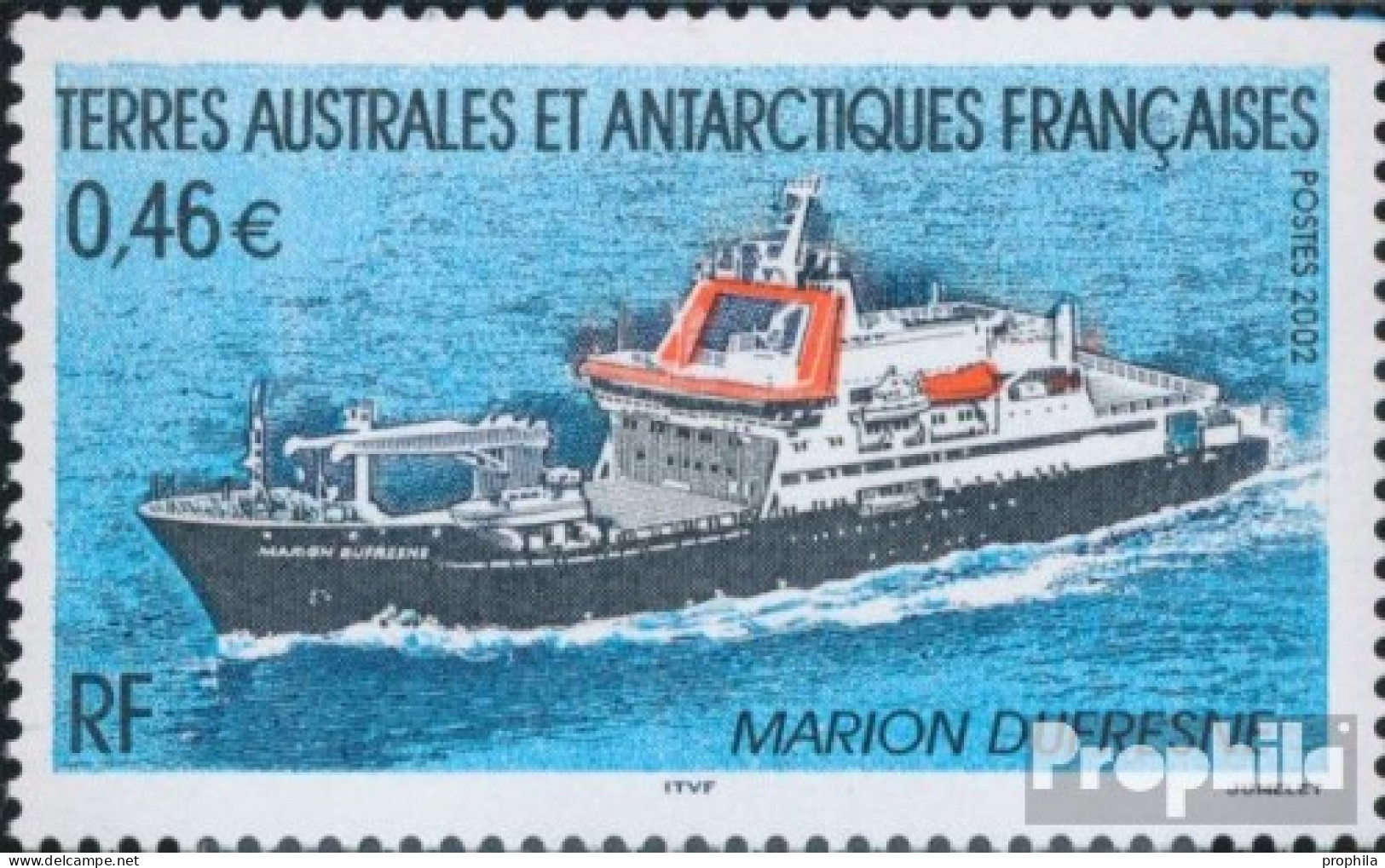 Französ. Gebiete Antarktis 483 (kompl.Ausg.) Postfrisch 2002 Schiffe - Ungebraucht
