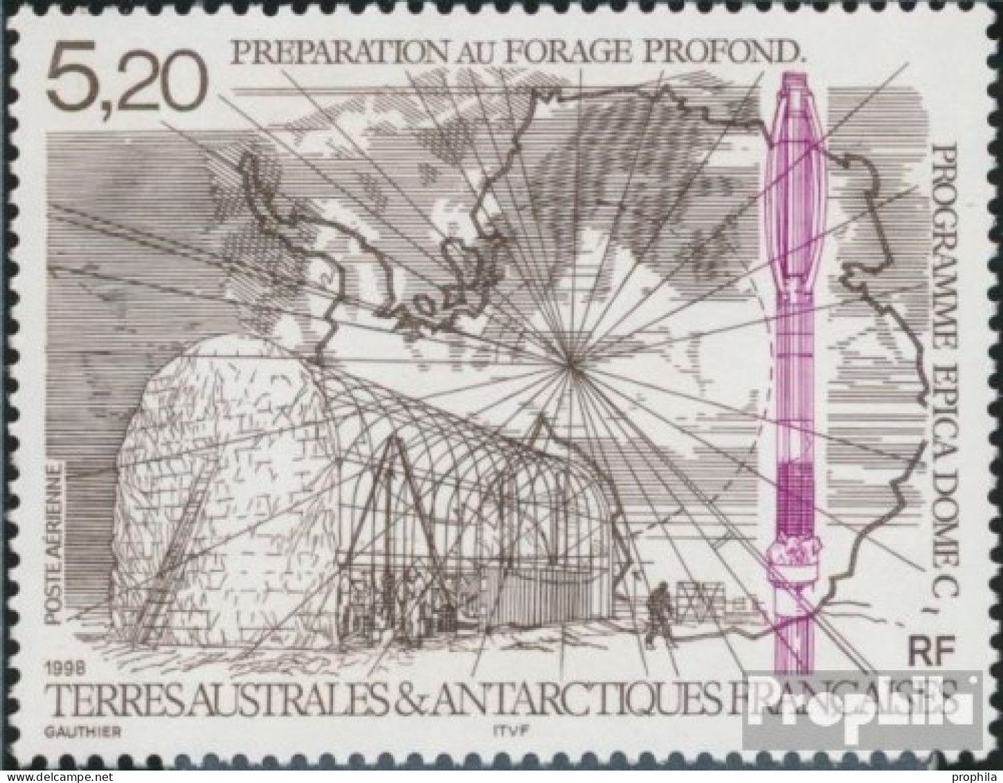 Französ. Gebiete Antarktis 379 (kompl.Ausg.) Postfrisch 1998 Programm EPICA - Unused Stamps