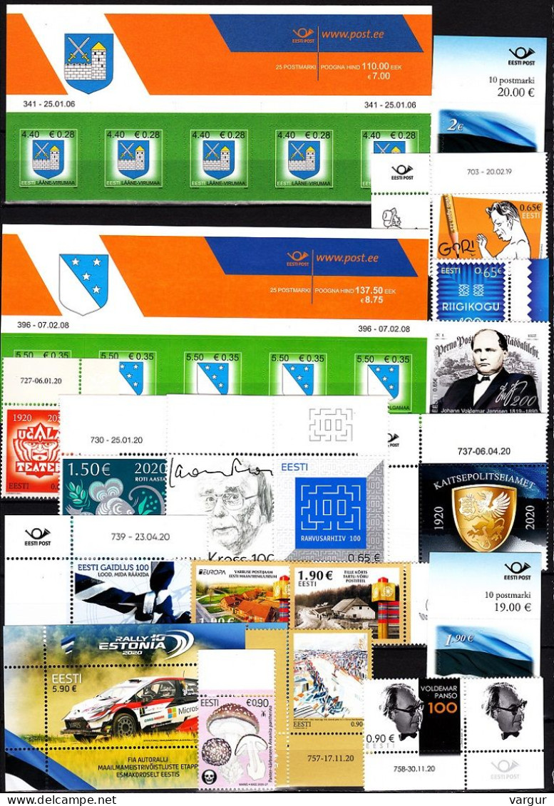 ESTONIA 2006-2020 Topical Collection. Clean-up, MNH 85% Face Value - Collections (sans Albums)