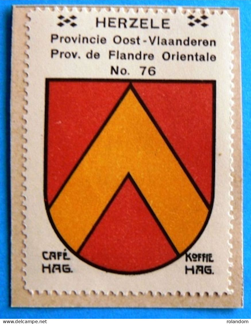 Oost Vlaanderen N076 Herzele Timbre Vignette 1930 Café Hag Armoiries Blason écu TBE - Tee & Kaffee