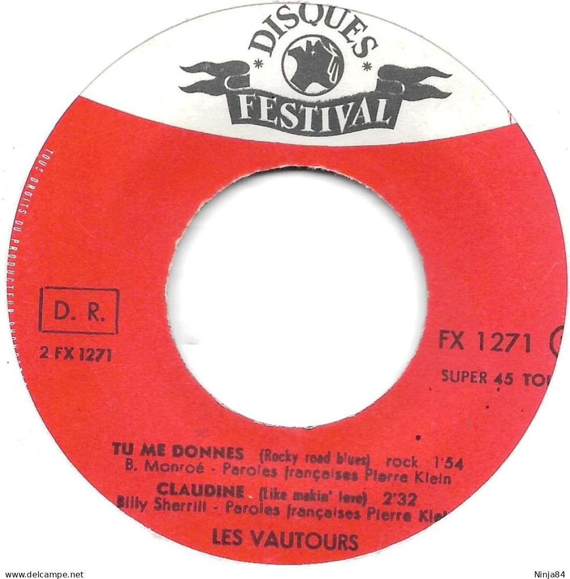 EP 45 RPM (7") Les Vautours " Claudine  " - Altri - Francese