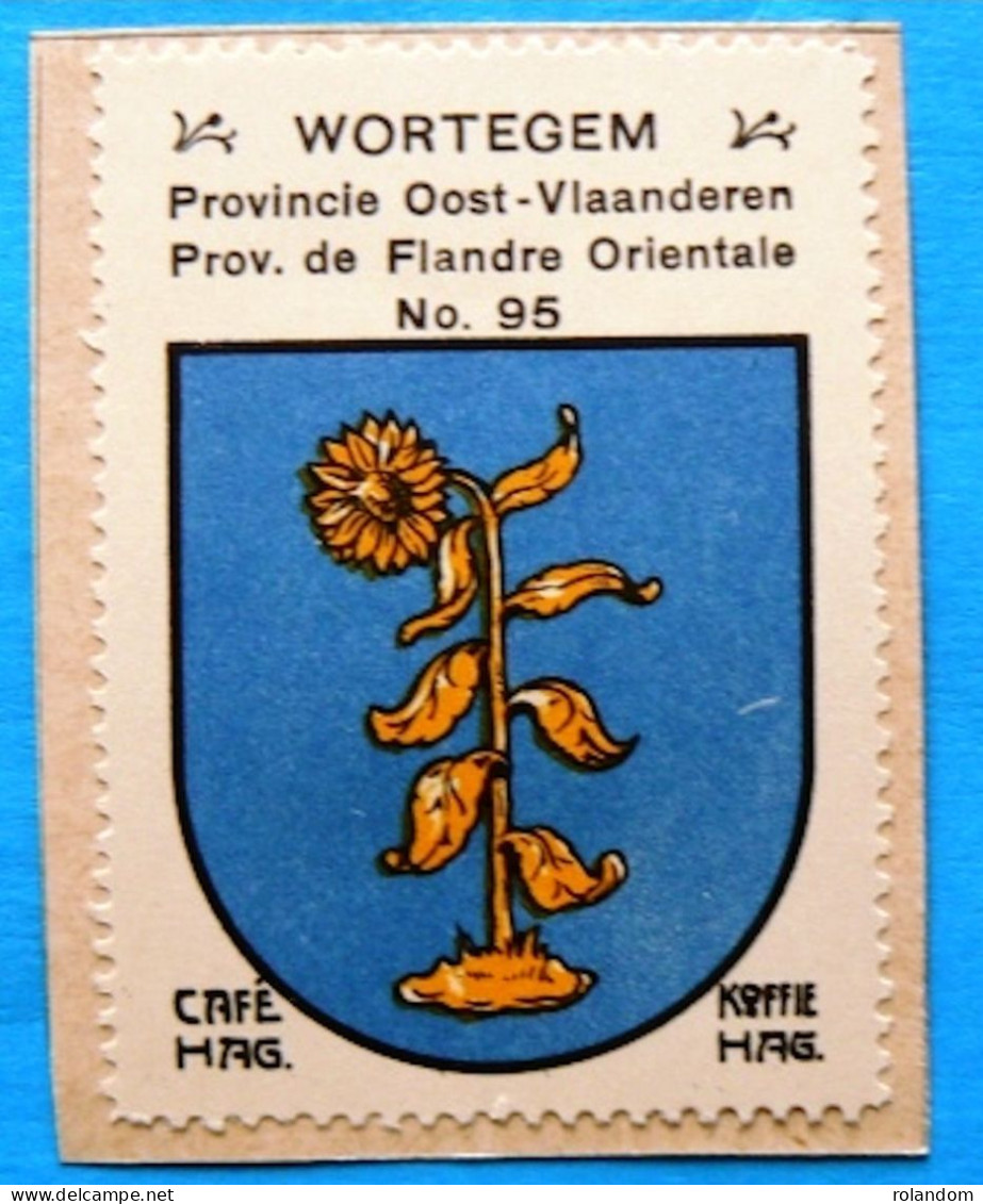 Oost Vlaanderen N095 Wortegem-Petegem Timbre Vignette 1930 Café Hag Armoiries Blason écu TBE - Thee & Koffie