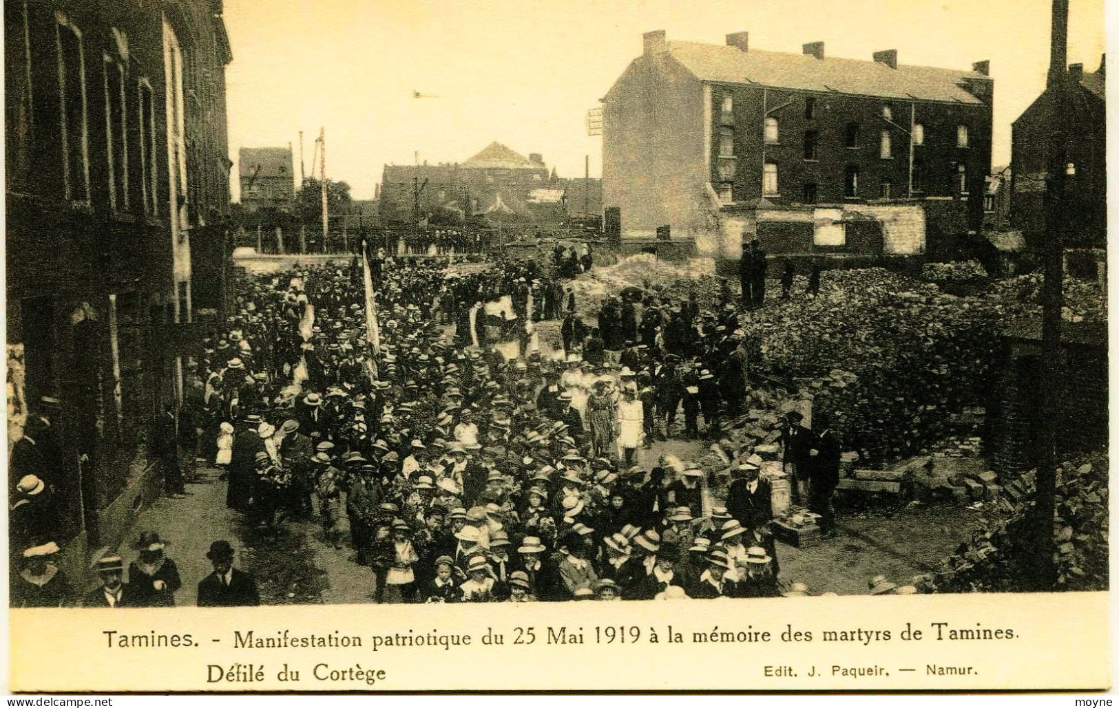 3483 - Belgique - TAMINES  - Manifestation Patriotique Du 25 Mai 1919 - Martyrs Fusillés - Guerre 14-18 - RARE - Sonstige & Ohne Zuordnung