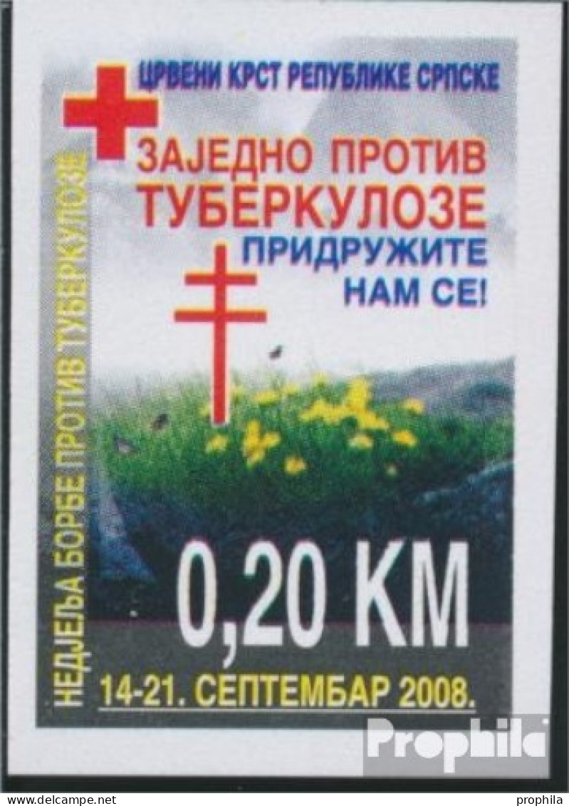 Bosnien - Serbische Republ. Z23B (kompl.Ausg.) Zwangszuschlagsmarken Postfrisch 2008 Rotes Kreuz - Serbien