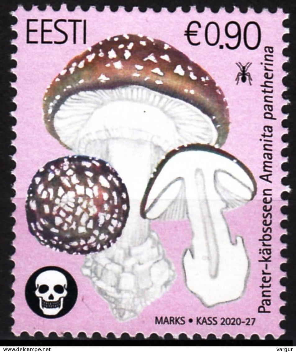 ESTONIA 2020-21 FLORA Plants: Gift Mushroom, MNH - Pilze