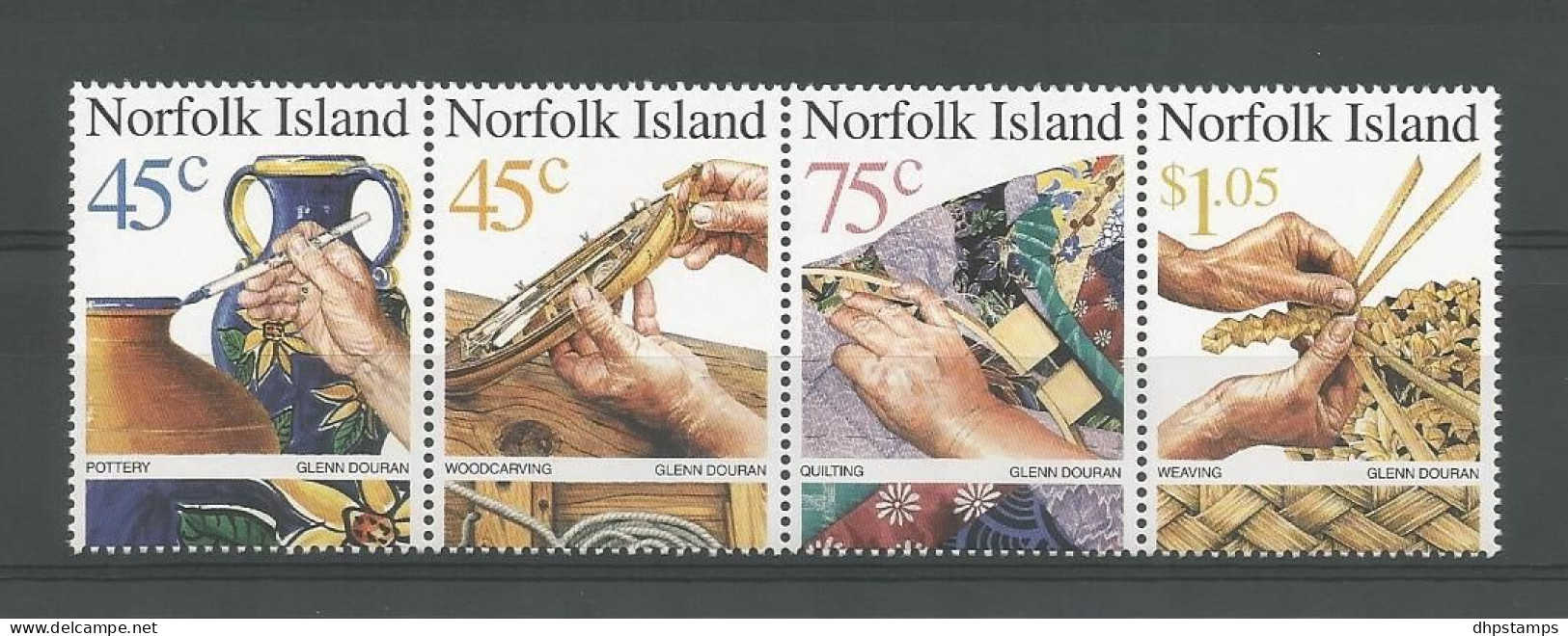 Norfolk 1999 Handicrafts Strip Y.T. 671/674 ** - Ile Norfolk