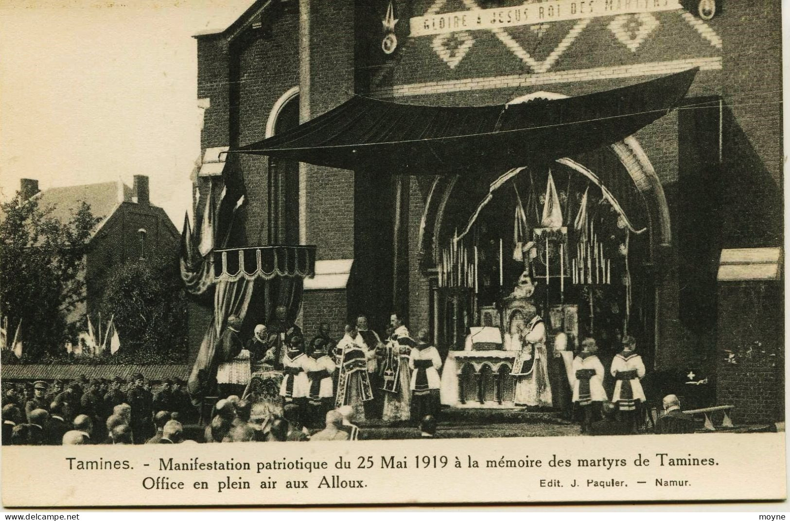 3487 - Belgique - TAMINES - Manifestation Patriotique Du 25 Mai 1919 - Office En Plein Air Aux Alloux - RARE - Andere & Zonder Classificatie