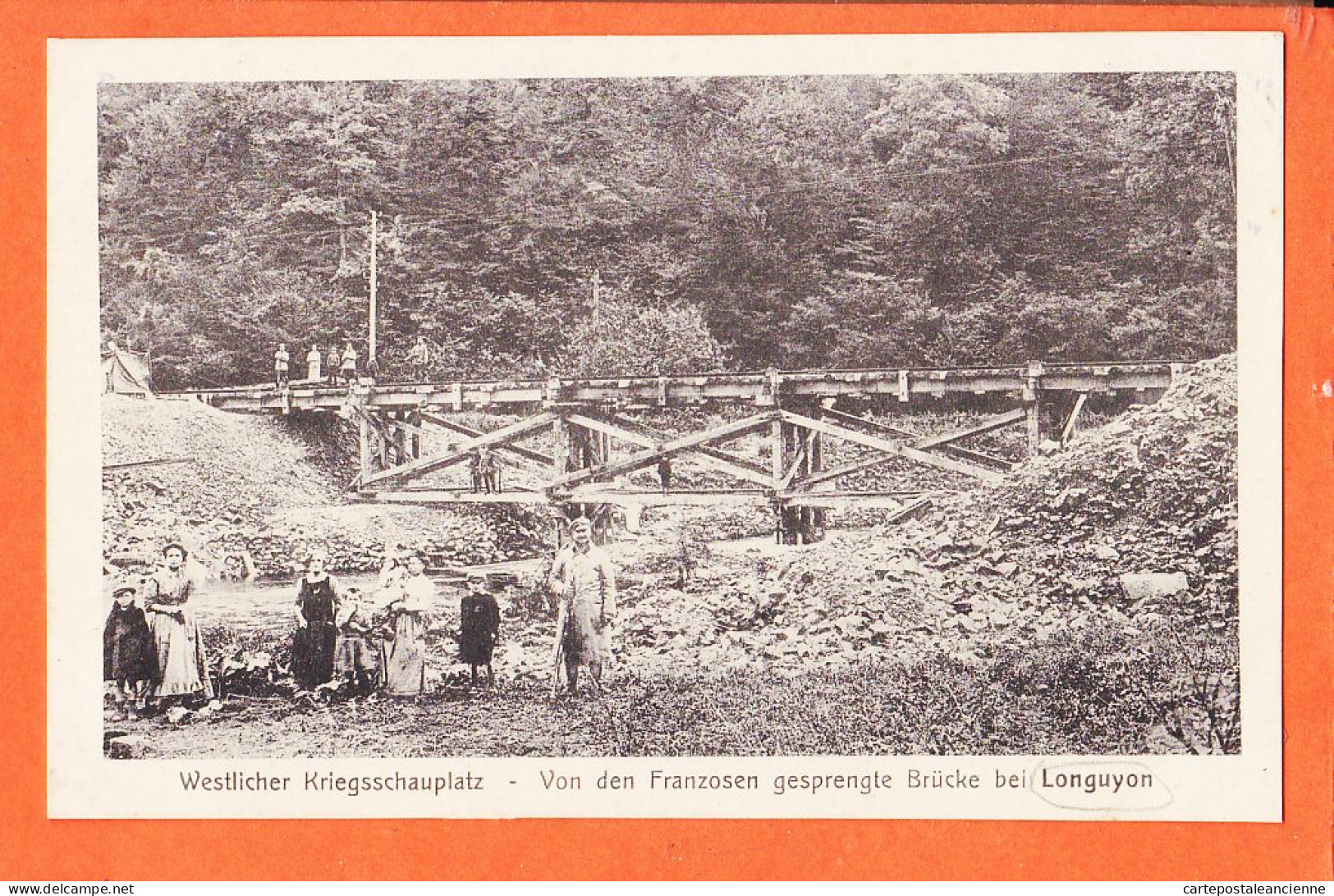 26169 / ⭐ ♥️ 54-LONGUYON Von Den Franzosen Gesprengte Brücke Westlicher Kriegsschauplatz Guerre 1914-18 Foto ENGEL 75 - Longuyon