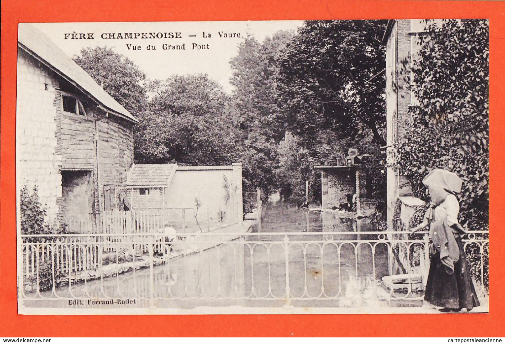 26232 / ⭐ FERE-CHAMPENOISE 51-Marne La VAURE Vue Du Grand Pont Animation Villageoise 1910s Edition FERRAND-RADET I-P-M - Fère-Champenoise