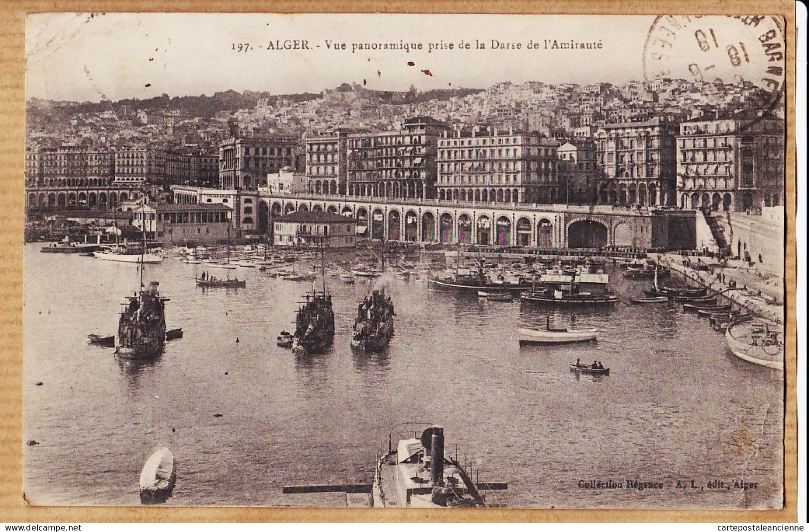 26426 / ⭐ ALGER Vue Panoramique Prise DARSE De AMIRAUTE 1918 à Marius BOUSQUET 30 Avenue Minimes Toulouse REGENCE 197 - Alger
