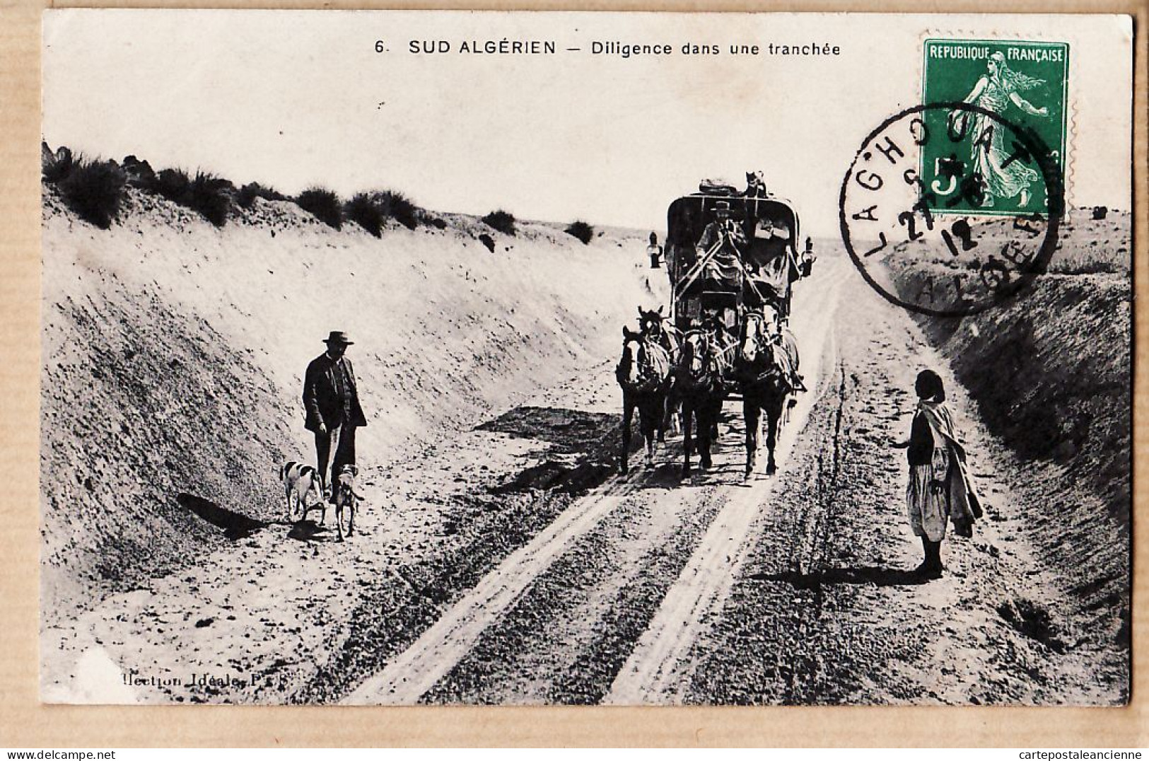 26454 / ⭐ ♥️ LAGHOUAT  1912 SUD ALGERIEN DILIGENCE Courrier Malle-Poste Dans TRANCHEE De LAPEYRE à DALMER Rabastens  - Autres & Non Classés