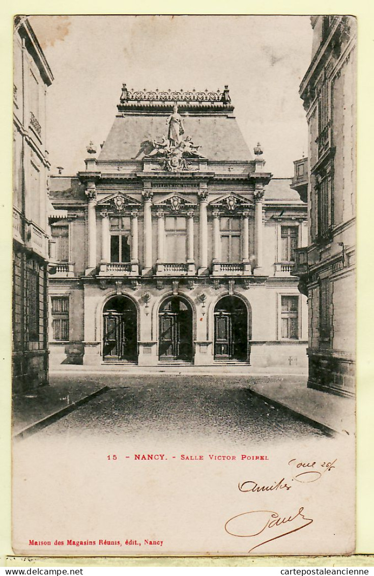 26094 / ⭐ NANCY Meurthe-Moselle Salle Victor POIREL 26.06.1903 à Valérie BULCOURT Rue St Maur Paris - MMM 15 - Nancy