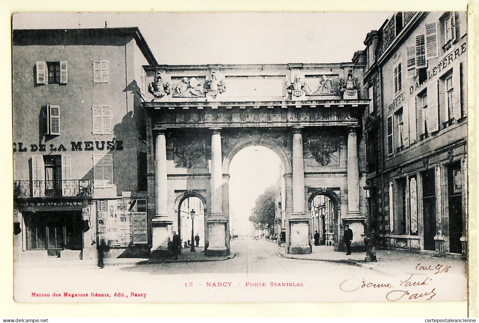 26099 / ⭐ NANCY 54-Meurthe-Moselle Porte STANISLAS Hotel De La MEUSE ANGLETERRE 1903 à Irma BULCOURT Rue St Maur Paris  - Nancy