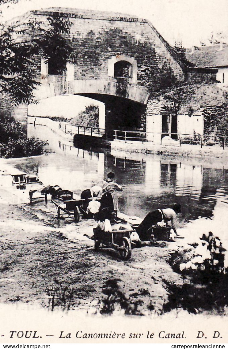 26111 / ⭐ 54-TOUL Lavandieres Brouette Linge Au Travail à La CANNONNIERE Sur Le CANAL 1910s ¤ Marcel DELBOY 8977AA - Toul