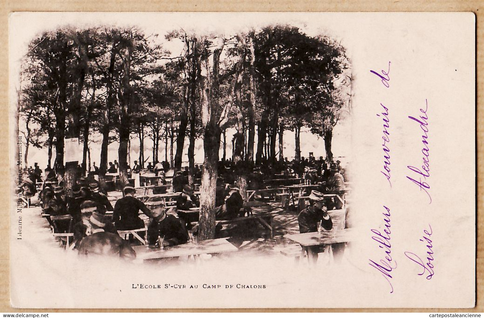 26263 / ⭐ Ecole Saint St CYR 51-Camp-de-CHALONS Bistrot Souis Bois 1901 Gare Troyes Aube-Marie PACCALET à Bréviandes - Camp De Châlons - Mourmelon