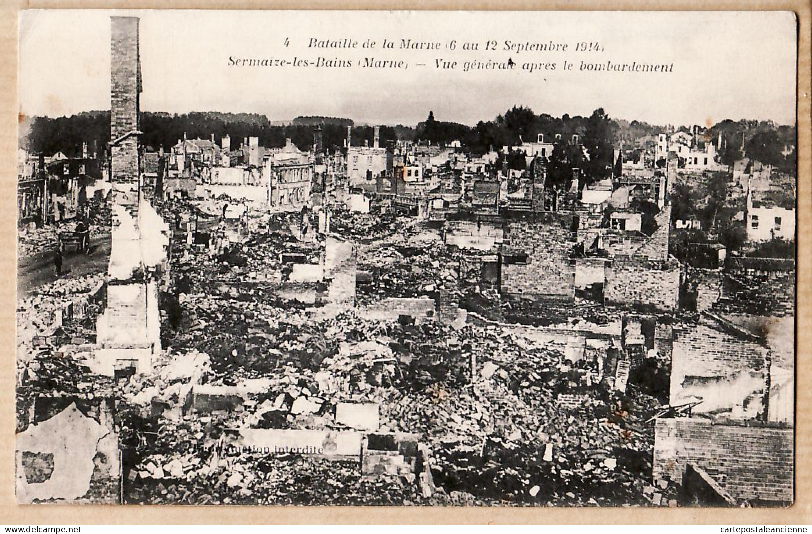 26372 / ⭐ SERMAIZE-les-BAINS Bataille 51-MARNE Après Bombardement 21914 à MORETTE Usines Asphaltes Saint Juan Maruéjols - Sermaize-les-Bains