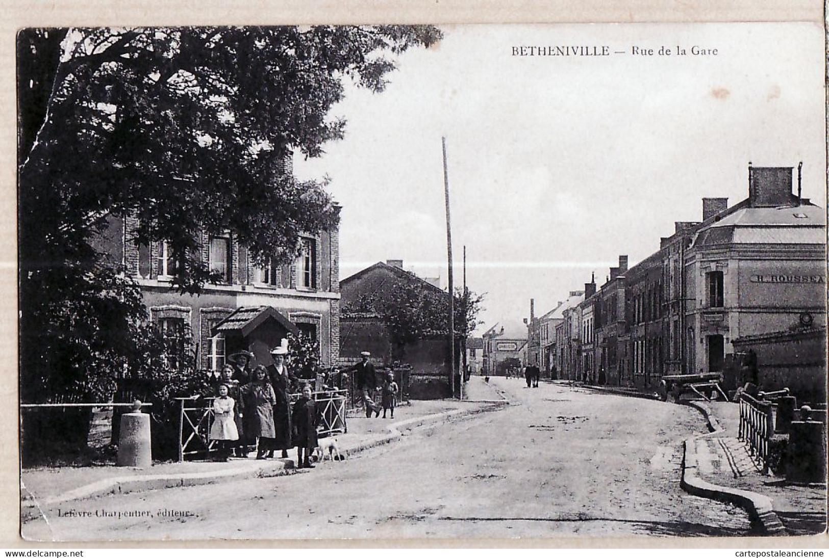26381 / ⭐ BETHENIVILLE 51-Marne Animation Villageoise Rue De La GARE ROUSSEAU 1910s-LEFEVRE-CHARPENTIER - Bétheniville