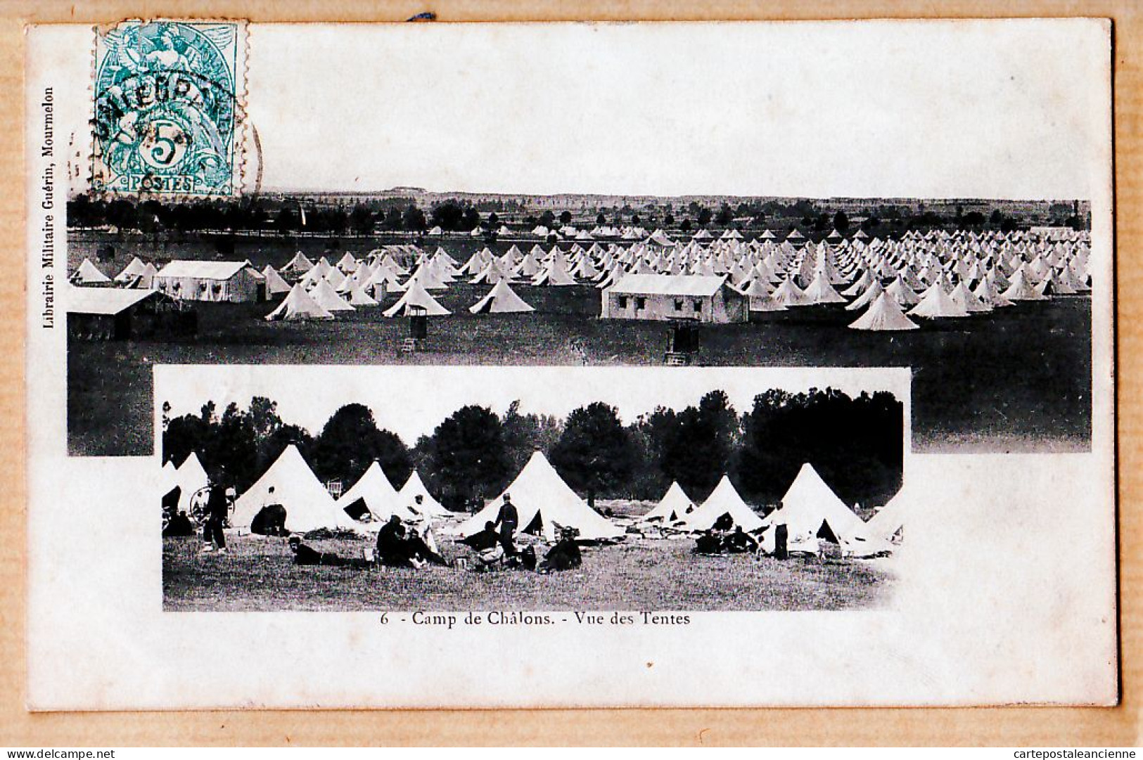 26260 / ⭐ 51-Marne Au CAMP De CHALONS N°6 Vue TENTES (2 Vues) 28.06.1905 à FONTENY Villa Beau Site Villennes Seine - Camp De Châlons - Mourmelon