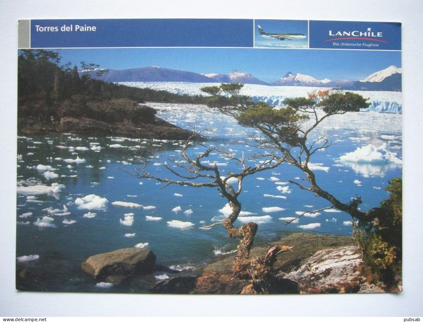 Avion / Airplane / LAN CHILE / Torres Del Paine / Airline Issue / Size : 11,5X16cm - 1946-....: Modern Era