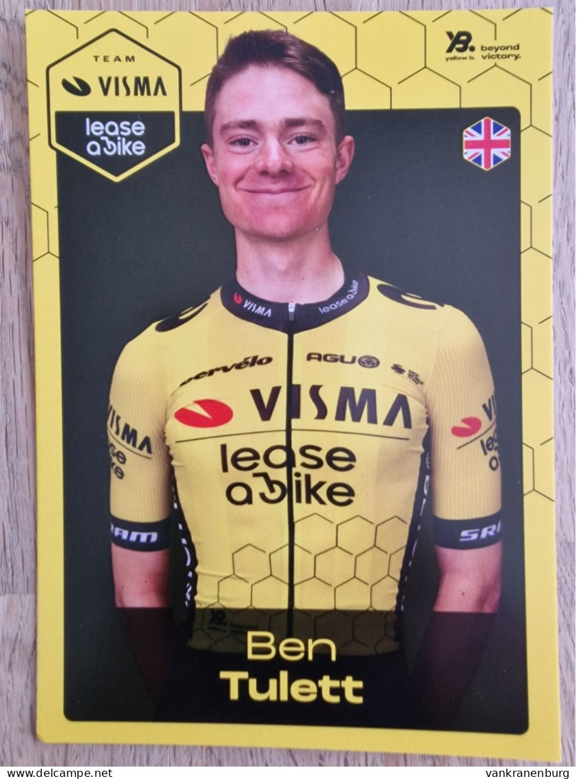 Card Ben Tulett - Team Visma-Lease A Bike - 2024 - Cycling - Cyclisme - Ciclismo - Wielrennen - Cyclisme