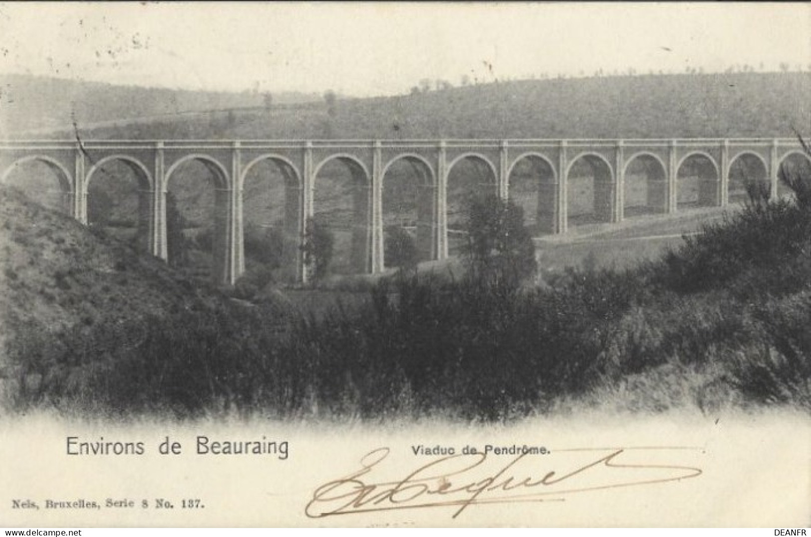 ENVIRONS De BEAURAING : Viaduc De Pondrôme. Carte Impeccable - Oblitération " Relais ". - Beauraing
