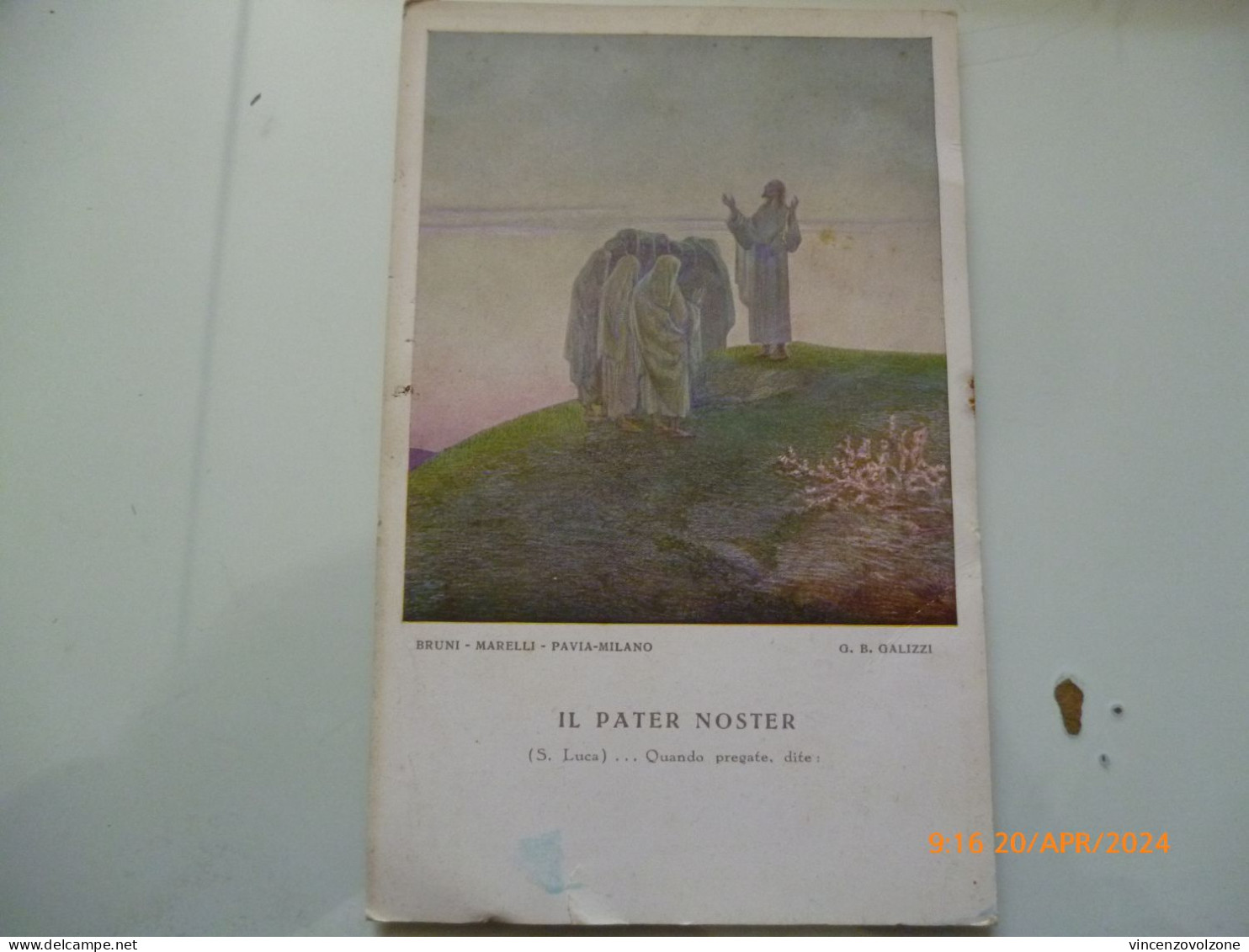 Cartolina  "IL PATER NOSTER  I SANTI VANGELI ILLUSTRATI" Edizione A Favore  Opera Nazionale Mezzogiorno D'Italia - Jesus