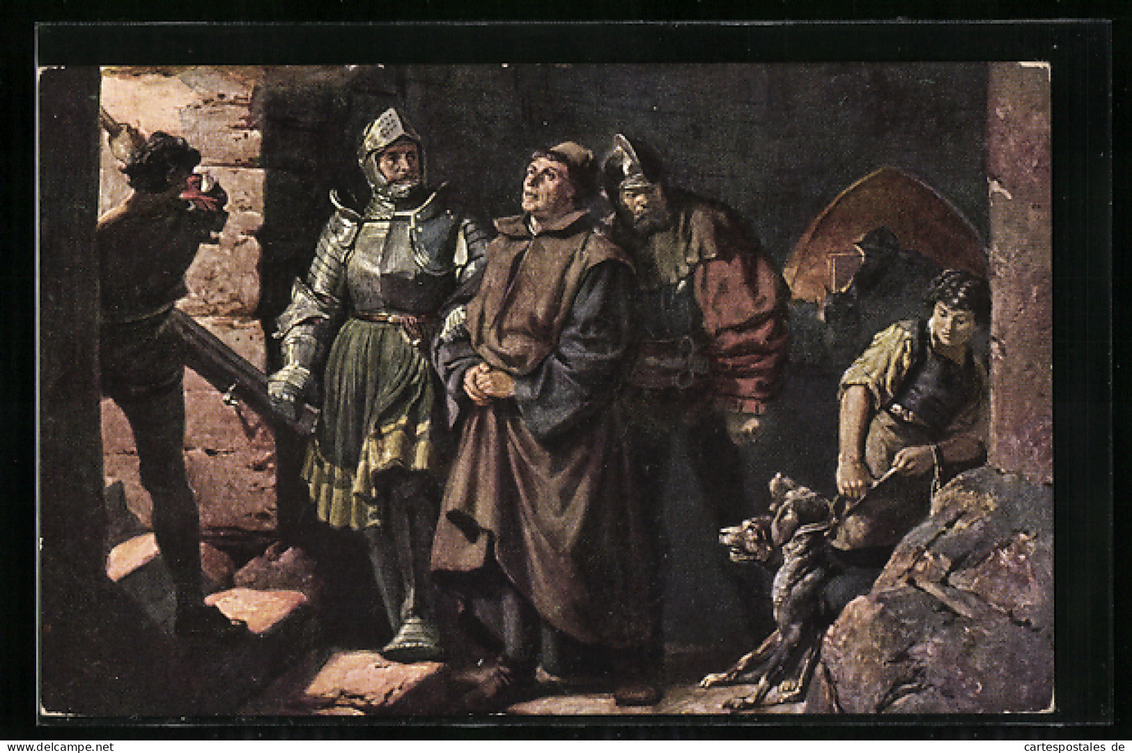 AK Eisenach, Wartburg, Reformationszimmer, Martin Luthers Ankunft Auf Der Wartburg  - Personaggi Storici