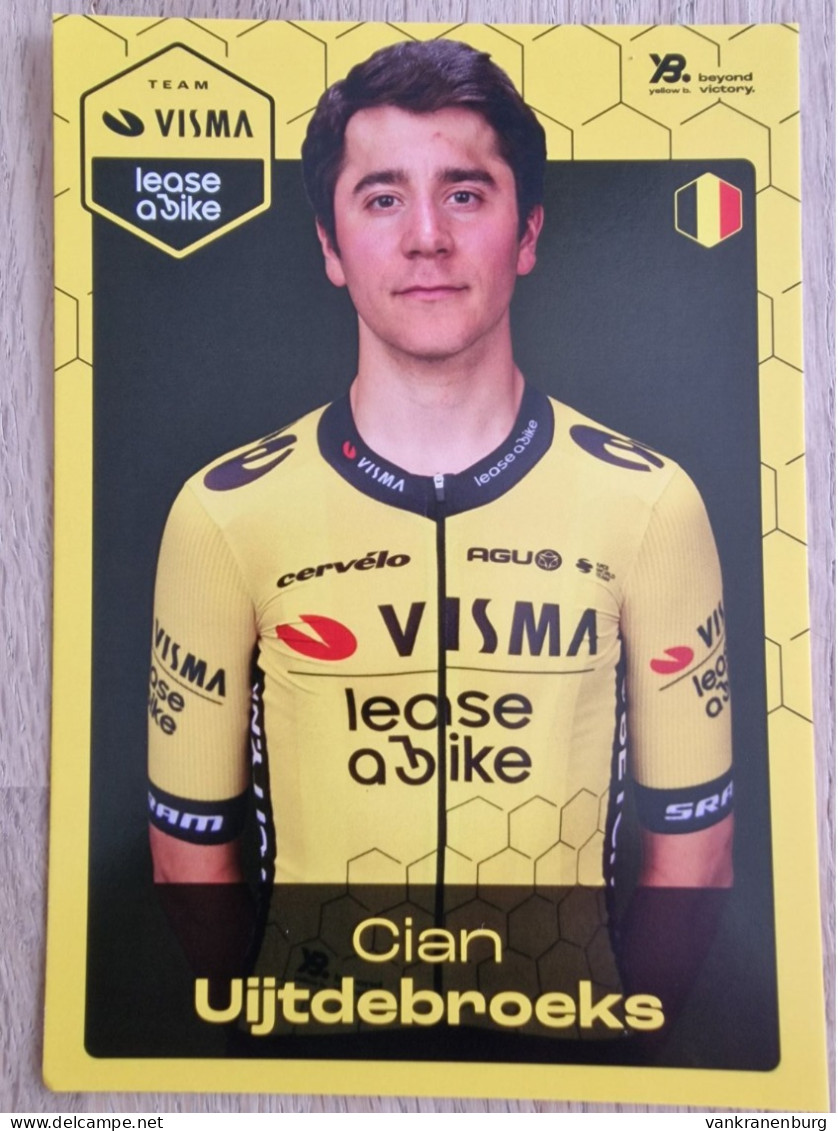 Card Cian Uijtdebroeks - Team Visma-Lease A Bike - 2024 - Cycling - Cyclisme - Ciclismo - Wielrennen - Cycling