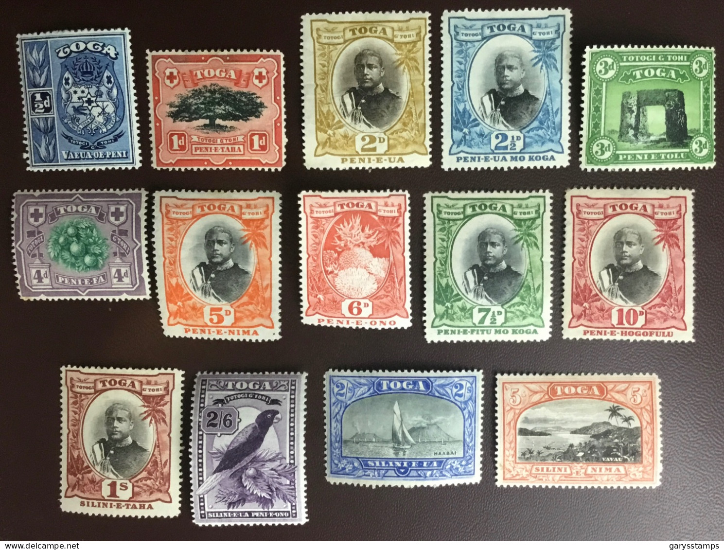 Tonga 1897 Complete Definitives Set Birds MH - Tonga (...-1970)