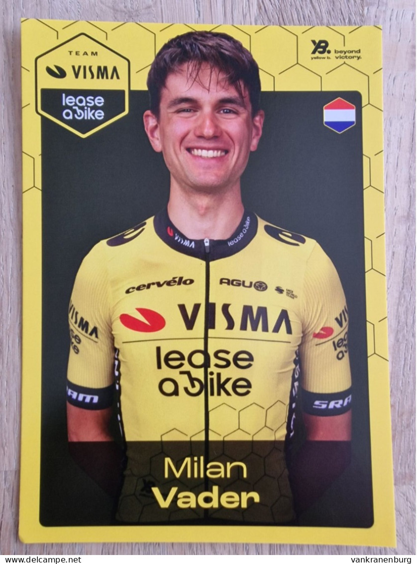 Card Milan Vader - Team Visma-Lease A Bike - 2024 - Cycling - Cyclisme - Ciclismo - Wielrennen - Cycling
