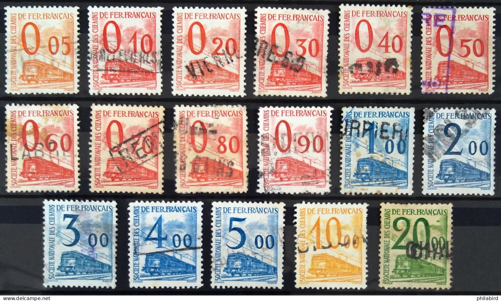 FRANCE                         PETITS  COLIS    N° 31/47                       OBLITERE - Usados