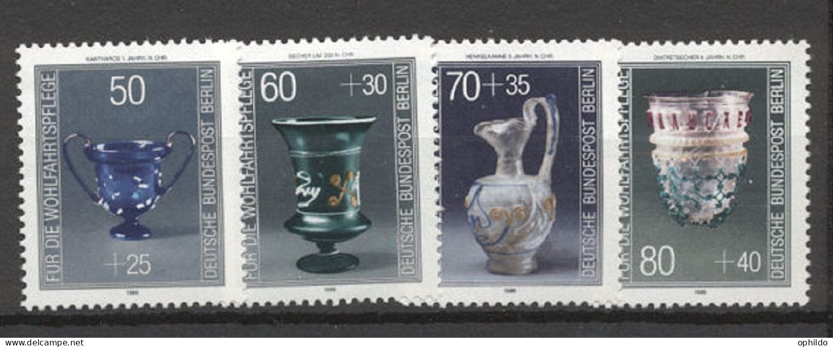 Berlin  726/729  * *  TB   Verrerie - Unused Stamps