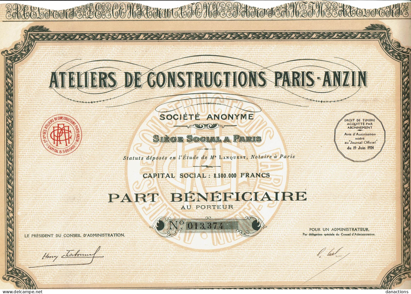 59-ATELIERS DE CONSTRUCTIONS PARIS-ANZIN - Altri & Non Classificati