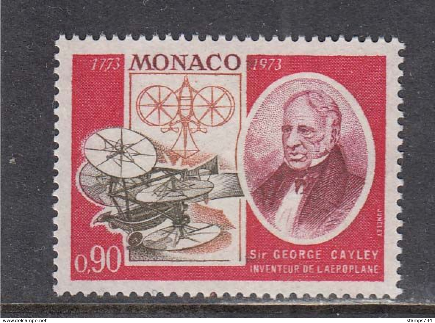 Monaco 1973 - George Cayley, Mi-Nr. 1084, MNH** - Ongebruikt