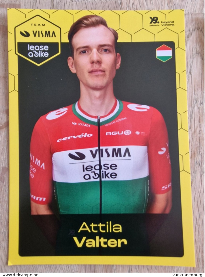 Card Attila Valter - Team Visma-Lease A Bike - 2024 - National Champion - Cycling - Cyclisme - Ciclismo - Wielrennen - Cycling