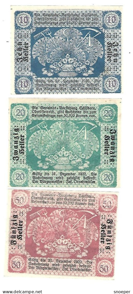 **Austria Notgeld  Schildorn Serie Compleet 959c - Austria