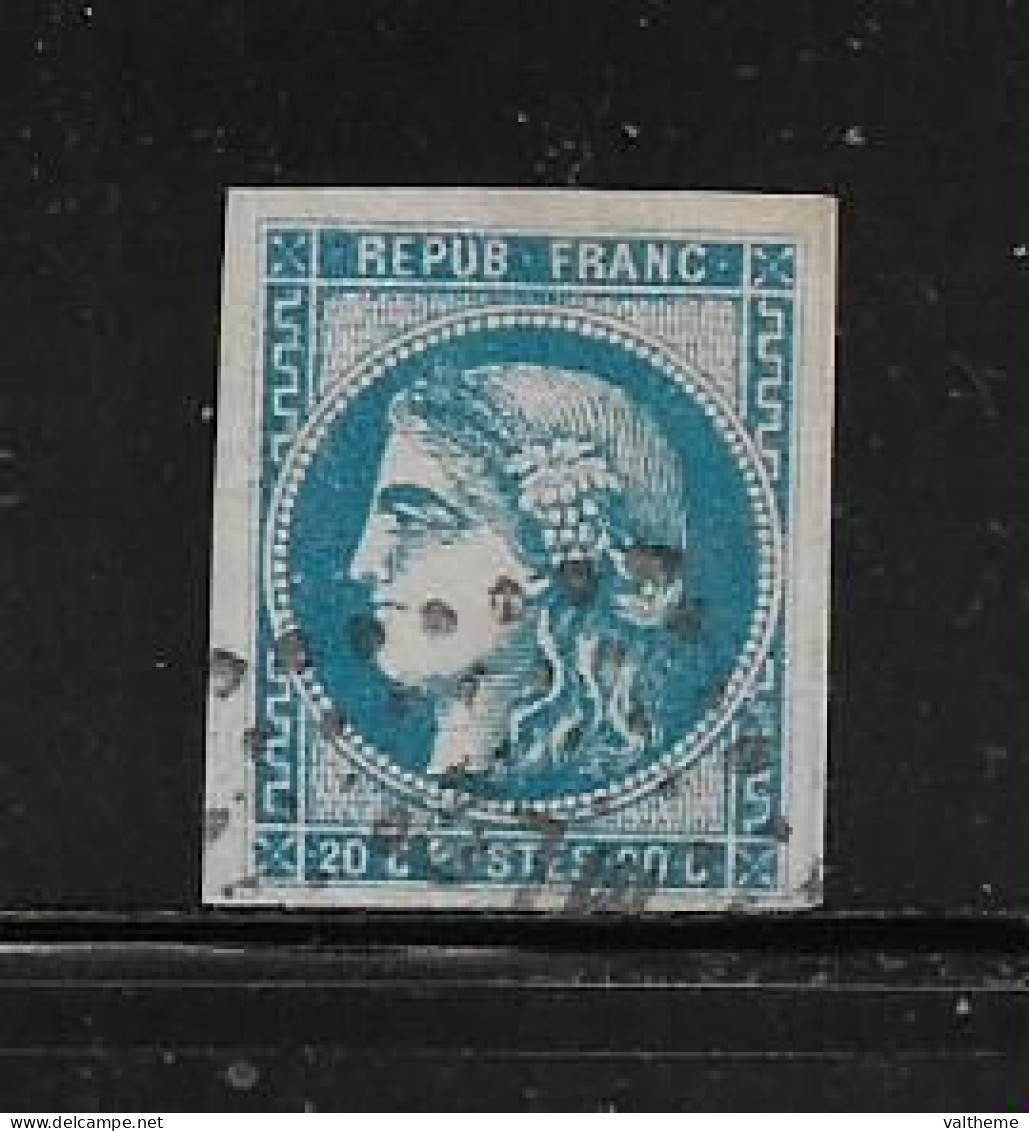 FRANCE  ( FR1 - 169 )   1871  N° YVERT ET TELLIER  N°  46B - 1870 Bordeaux Printing