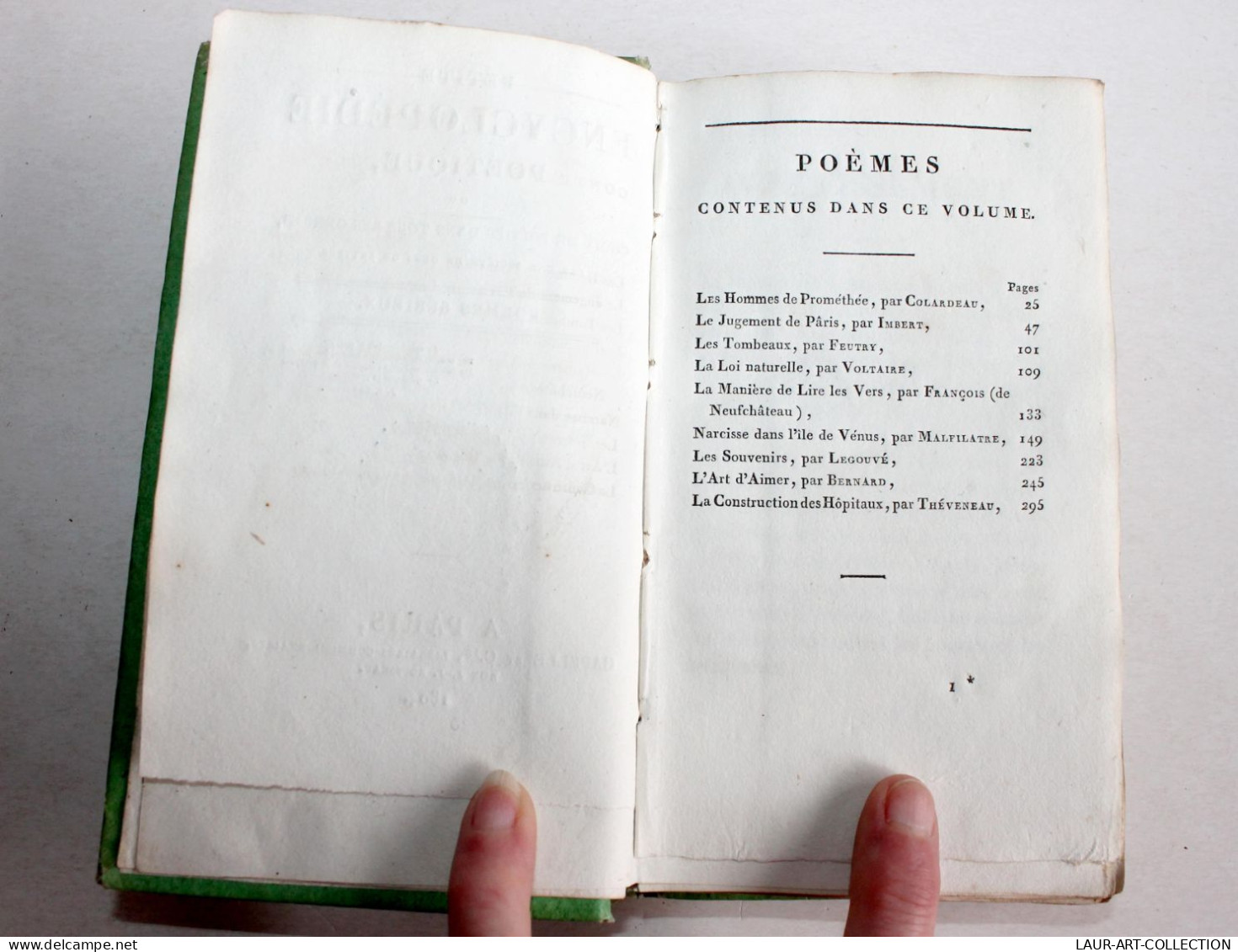 PETITE ENCYCLOPEDIE POETIQUE, CHOIX POESIES TOUS GENRES 9 POEMES SERIEUX 1804 T1 / ANCIEN LIVRE XIXe SIECLE (1803.183) - Franse Schrijvers