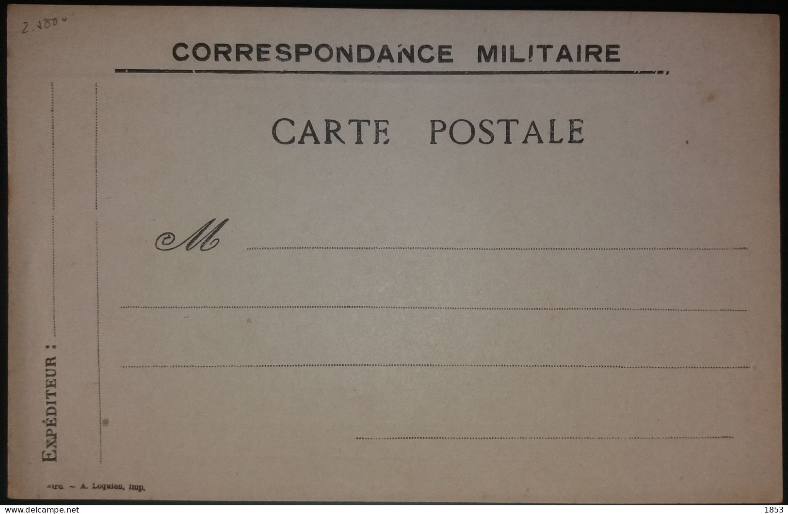 CARTE POSTALE - CORRESPONDANCE MILITAIRE - Timbres De Franchise Militaire